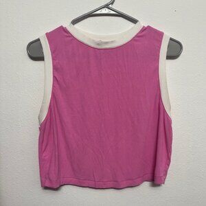 Pink with white border Skims Crop Top Size XL